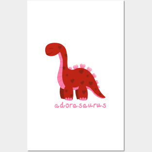 Adorasaurus (love heart dinosaur) Posters and Art